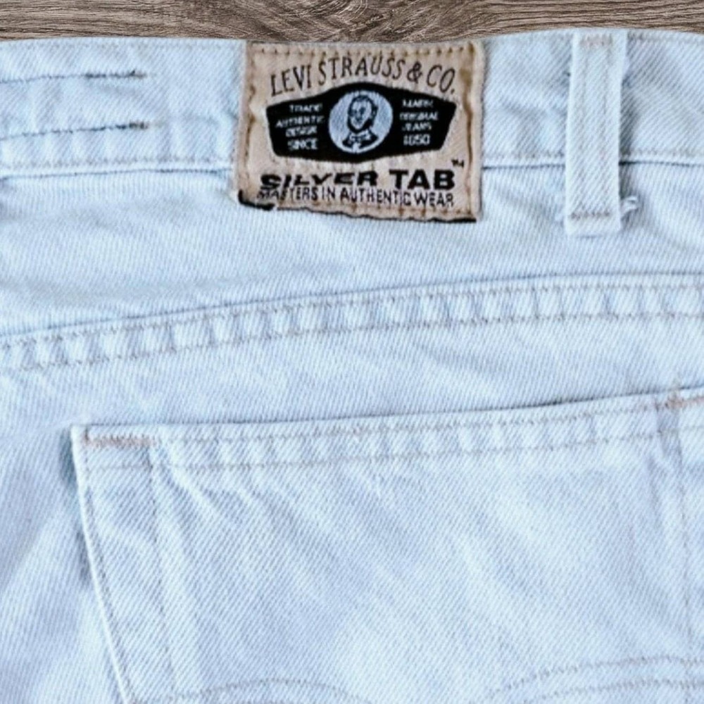 Vintage 90's Levi's Silvertab Button Fly Size 36 Denim Jean Shorts